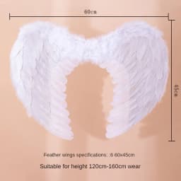 White Angel Feather Wings Festival PartyDecoration Props Scene Decoration Children Adult VictoriasSecret Fashion ShowPerformance