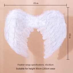 White Angel Feather Wings Festival PartyDecoration Props Scene Decoration Children Adult VictoriasSecret Fashion ShowPerformance