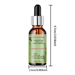 Rosemary Mint Scalp Hair Strengthening Oil,Deep Hydration,Repairs Damage,Enhances Shine,Promotes Growth,Smooths & Detangles