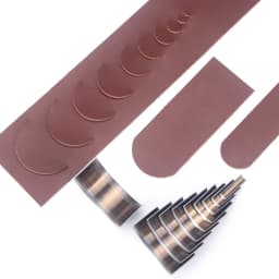 10pc Half Circle Punching Die, Belt Tail Puncher, Leather Bag Shoulder Tail Punching Tool, C-Type Hole Cutting Die Head Mold