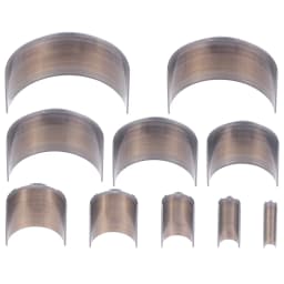 10pc Half Circle Punching Die, Belt Tail Puncher, Leather Bag Shoulder Tail Punching Tool, C-Type Hole Cutting Die Head Mold
