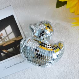 Home Disco Decoration Duck Disco Ball Duck Mirror Glass Decoration Creative Fun Crafts Desktop Decoration New Simple Duck