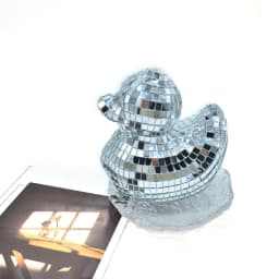 Home Disco Decoration Duck Disco Ball Duck Mirror Glass Decoration Creative Fun Crafts Desktop Decoration New Simple Duck