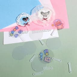 50Pcs Cute Mini Plastic Transparent Blank Fan Child Kids DIY Fan Wedding Birthday Party Favors Girlfriend Boyfriend Ideas Gift