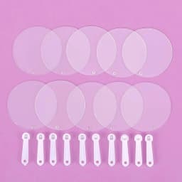 50Pcs Cute Mini Plastic Transparent Blank Fan Child Kids DIY Fan Wedding Birthday Party Favors Girlfriend Boyfriend Ideas Gift