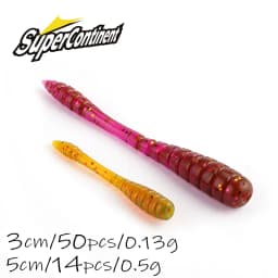 Supercontinent soft bait new tipsy fish 3cm/50pcs 5cm/14pcs fishing lures sinking tremor bait Soft Fishing Lure Fishy Worms lure