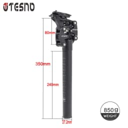 TESNO Bike Seatpost With Shock Absorber 27.2/30.9/31.6mm Mtb Bicycle Seatpost Suspension Four Link Bicycle Saddle Tube 350mm