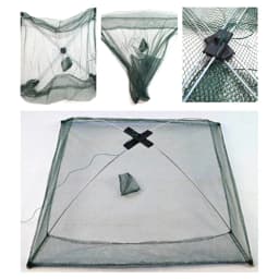 Fishing Net Foldable Folding Mesh Nylon Fishing Net Baits Trap Cast Dip Crab Shrimp Net