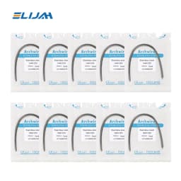 ELIJAH  Dental Stainless Steel Archwires For Dental Orthodontics Archwires Round/Rectangular 10PCS Teeth Braces Brackets