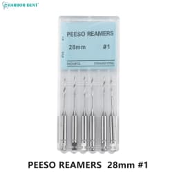 1 Pack(6pcs) Dental Peeso Reamer 28mm Endodontic Reamers Drill Burs Peeso Reamers Endo Files Largo Dentistry Materials Tool