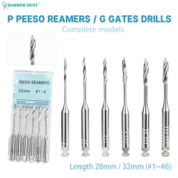 1 Pack(6pcs) Dental Peeso Reamer 28mm Endodontic Reamers Drill Burs Peeso Reamers Endo Files Largo Dentistry Materials Tool