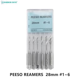 1 Pack(6pcs) Dental Peeso Reamer 28mm Endodontic Reamers Drill Burs Peeso Reamers Endo Files Largo Dentistry Materials Tool