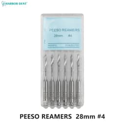 1 Pack(6pcs) Dental Peeso Reamer 28mm Endodontic Reamers Drill Burs Peeso Reamers Endo Files Largo Dentistry Materials Tool