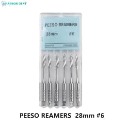 1 Pack(6pcs) Dental Peeso Reamer 28mm Endodontic Reamers Drill Burs Peeso Reamers Endo Files Largo Dentistry Materials Tool