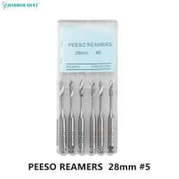 1 Pack(6pcs) Dental Peeso Reamer 28mm Endodontic Reamers Drill Burs Peeso Reamers Endo Files Largo Dentistry Materials Tool
