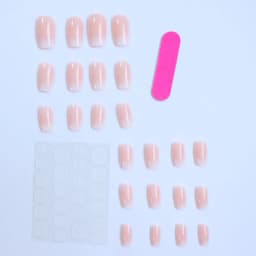 ARTAUG 24pcs Glossy Pink Press On Nails Medium Square Fake Nail Elegantstyle False Nail Full Cover Fake Nail For Stylish Women