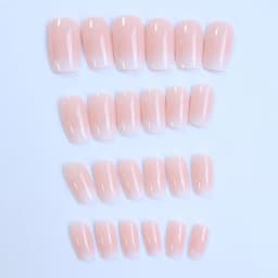 ARTAUG 24pcs Glossy Pink Press On Nails Medium Square Fake Nail Elegantstyle False Nail Full Cover Fake Nail For Stylish Women