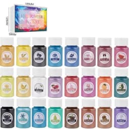 6/24/30Colors Epoxy Resin Dye Mica Powder Powdered Pigments Set Resin Mica Pearlescent Resin Pearl Natural Micas Colorants Resin