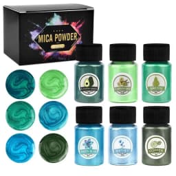 6/24/30Colors Epoxy Resin Dye Mica Powder Powdered Pigments Set Resin Mica Pearlescent Resin Pearl Natural Micas Colorants Resin