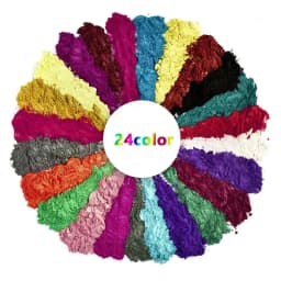 6/24/30Colors Epoxy Resin Dye Mica Powder Powdered Pigments Set Resin Mica Pearlescent Resin Pearl Natural Micas Colorants Resin