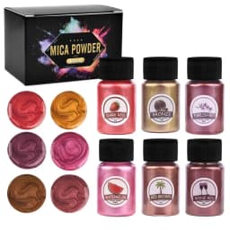 6/24/30Colors Epoxy Resin Dye Mica Powder Powdered Pigments Set Resin Mica Pearlescent Resin Pearl Natural Micas Colorants Resin