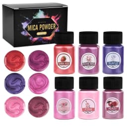 6/24/30Colors Epoxy Resin Dye Mica Powder Powdered Pigments Set Resin Mica Pearlescent Resin Pearl Natural Micas Colorants Resin