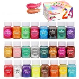 6/24/30Colors Epoxy Resin Dye Mica Powder Powdered Pigments Set Resin Mica Pearlescent Resin Pearl Natural Micas Colorants Resin