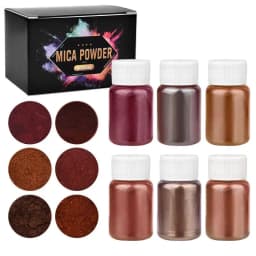 6/24/30Colors Epoxy Resin Dye Mica Powder Powdered Pigments Set Resin Mica Pearlescent Resin Pearl Natural Micas Colorants Resin