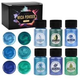 6/24/30Colors Epoxy Resin Dye Mica Powder Powdered Pigments Set Resin Mica Pearlescent Resin Pearl Natural Micas Colorants Resin