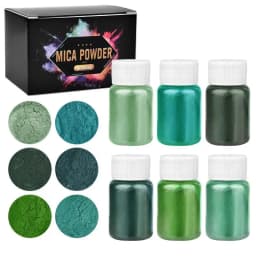 6/24/30Colors Epoxy Resin Dye Mica Powder Powdered Pigments Set Resin Mica Pearlescent Resin Pearl Natural Micas Colorants Resin