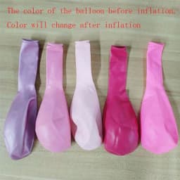 50Pcs Sparkling Metal Pink Latex Balloons - Wedding, Birthday, Anniversary Decoration