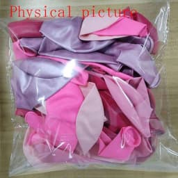 50Pcs Sparkling Metal Pink Latex Balloons - Wedding, Birthday, Anniversary Decoration