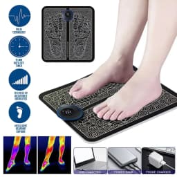 Electric Foot Massager Pad Neck Massage Set Portable Home Fatigue Relief Muscle Vibration Massage Pad Back Neck Massager