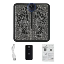 Electric Foot Massager Pad Neck Massage Set Portable Home Fatigue Relief Muscle Vibration Massage Pad Back Neck Massager