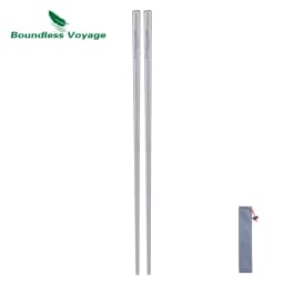Boundless Voyage Titanium Chopsticks with Carry bag for Convenient Storage & Packing - Utensils for Camping, Hiking & Home