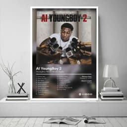 Never Broke Again AI YoungBoy 2 Rap Music Album Cover Poster Prints Wall Art Canvas Painting Picture Photo Gift Room Home Decor