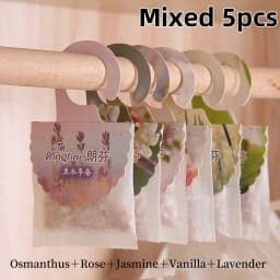 5/10pcs Wardrobe Hanging Sachets Lasting Fragrance Scented Bags for Closet Room Drawers Bathroom Air Freshener Aromatherapy