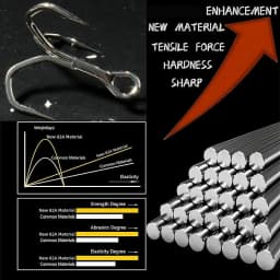 GOBAIT 30PCS Treble Hooks 2#-12# Fishhooks Angle Barbed Sharp High Strength Nickel Antirust Pesca Lure Fishing Tackle Fish Hook