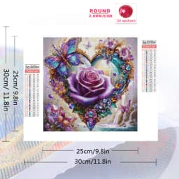 Evershine Diamond Painting Rose Flower Embroidery Love Full Square Round Mosaic Butterfly New Arrival Home Decor