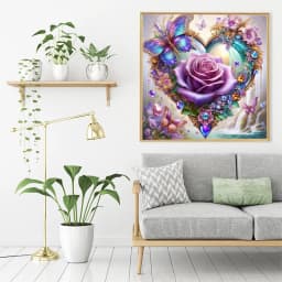 Evershine Diamond Painting Rose Flower Embroidery Love Full Square Round Mosaic Butterfly New Arrival Home Decor