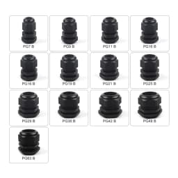 5PCS IP68 Waterproof Adjustable Cable Gland Connectors PG7 PG9 PG11 PG13.5 PG16 PG19 Black White Plastic Nylon Joints