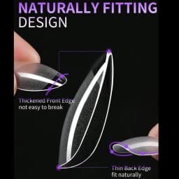 120/240pcs Short Almond Half Matte False Nail Tips 12 Size Clear Square Short Almond Soft Gel Nail Tip Full Cover Nail Extension