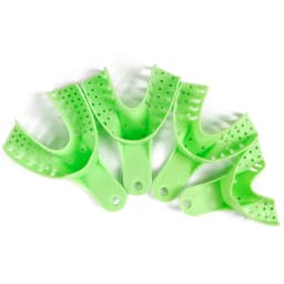 Dental Impression Trays Holder Disposable Plastic Denture Tray S / M / L Adult Children Teeth Plaster Tray Holder Oral Materials