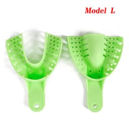 Dental Impression Trays Holder Disposable Plastic Denture Tray S / M / L Adult Children Teeth Plaster Tray Holder Oral Materials