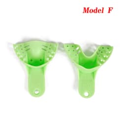 Dental Impression Trays Holder Disposable Plastic Denture Tray S / M / L Adult Children Teeth Plaster Tray Holder Oral Materials