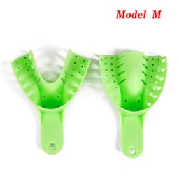 Dental Impression Trays Holder Disposable Plastic Denture Tray S / M / L Adult Children Teeth Plaster Tray Holder Oral Materials