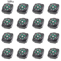 5/10/16Pcs Mini Pocket Oil Filled Compass Portable Wristband Compass Detachable Outdoor Camping Hiking Travel Navigation Tool