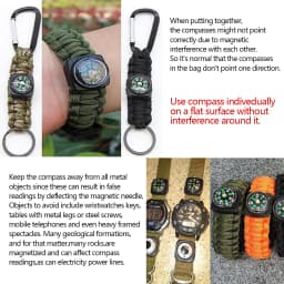 5/10/16Pcs Mini Pocket Oil Filled Compass Portable Wristband Compass Detachable Outdoor Camping Hiking Travel Navigation Tool