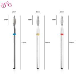 BNG Flame Cuticle Drill Bit For Russian Manicure Safety Diamond Nail Drill Bit Electric Cuticle Remover Bit Nail Mills Tools