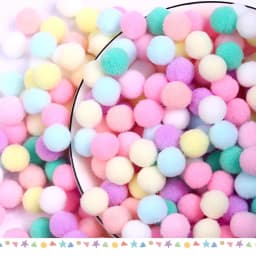 300-30Pcs Multicolor Pompoms Fur Balls Glitter Fluffy Pom Poms Elasticity Pom pom Soft Balls for DIY Crafts 8/10/15/20/25/30mm